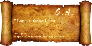 Olariu Angelina névjegykártya